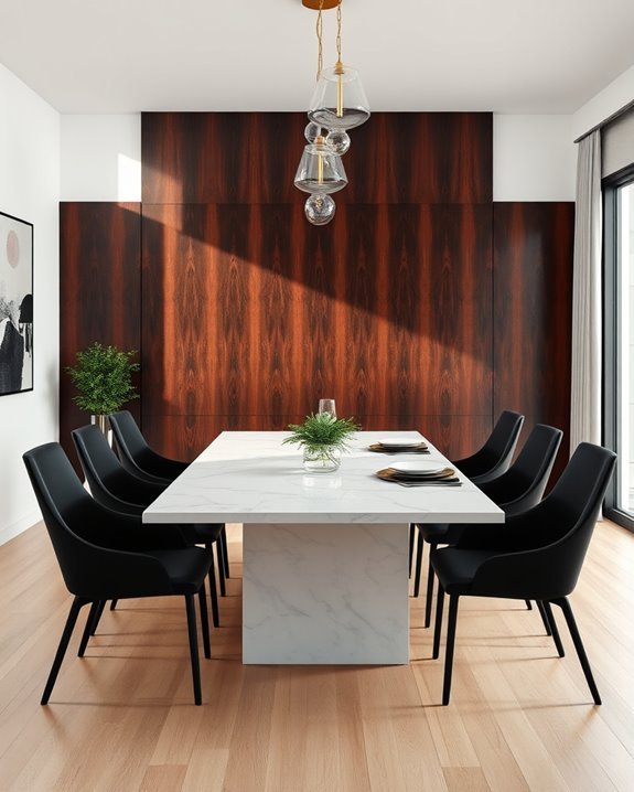 elegant dark mahogany dining