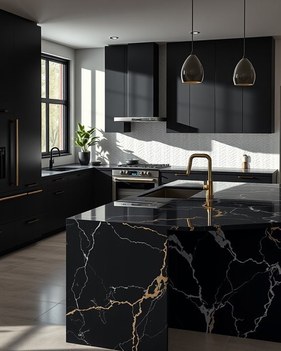 elegant dark marble sophistication