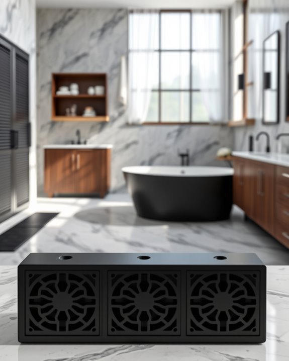 elegant dark metal accents