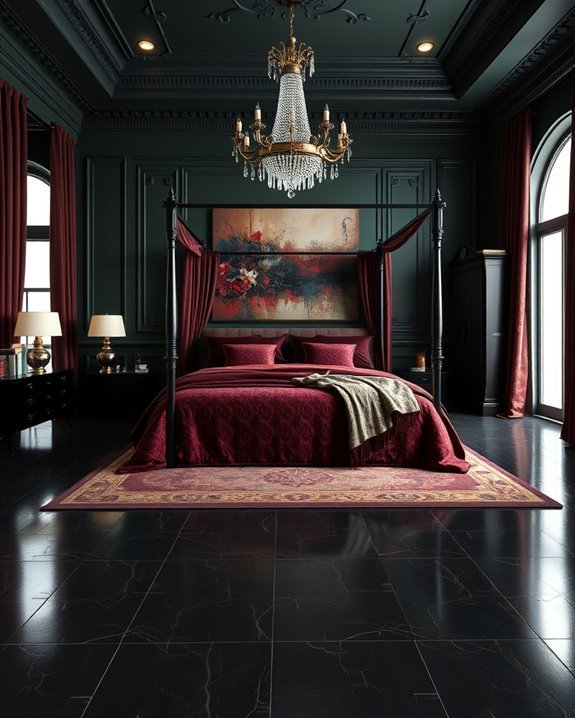 elegant dark tile accents
