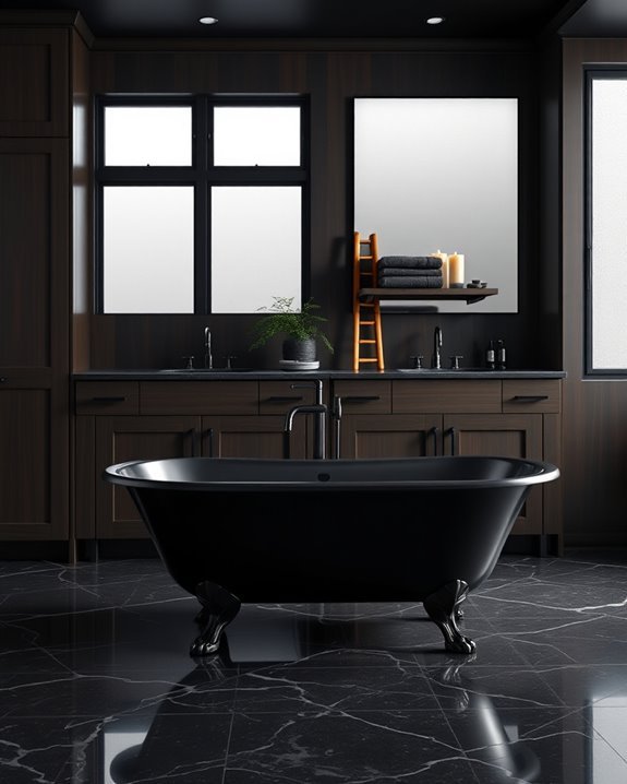 elegant dark wood accents