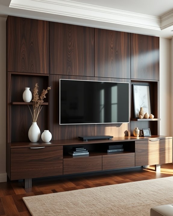 elegant dark wood accents