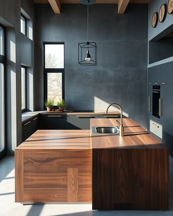 elegant dark wood contrast
