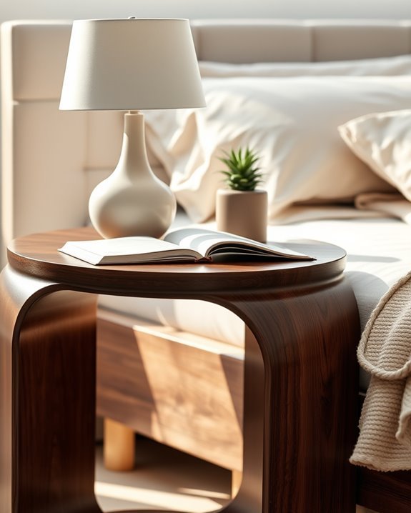 elegant dark wood curves