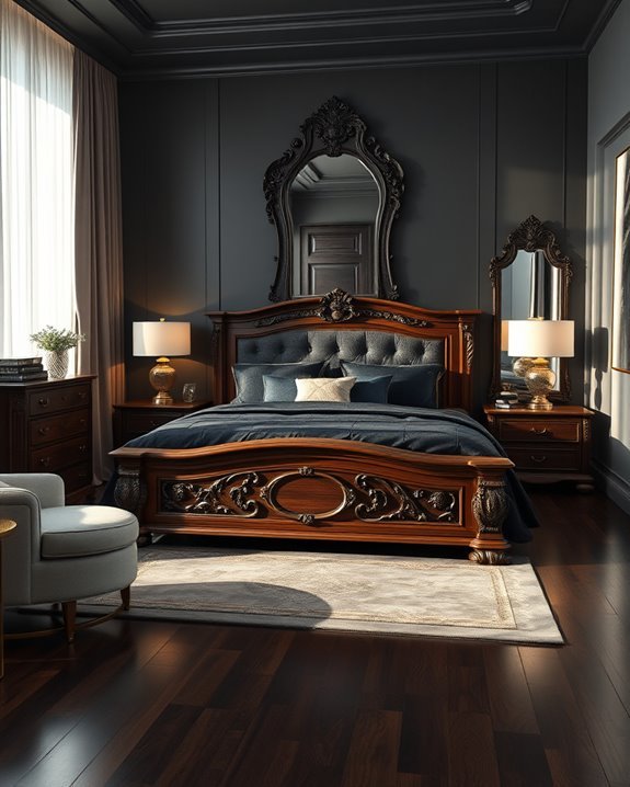 elegant dark wood finishes