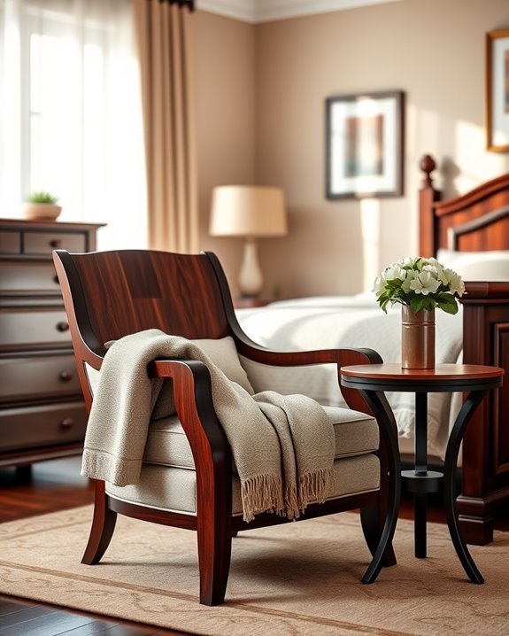 elegant dark wood seating