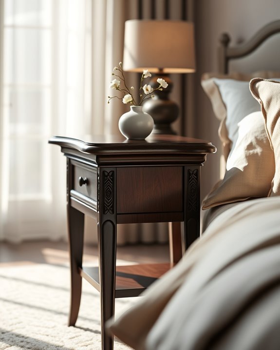 elegant dark wood tables