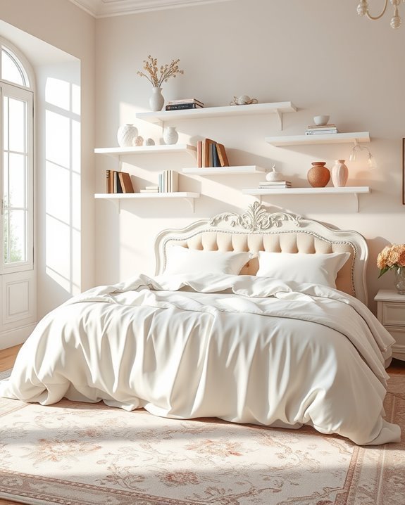 elegant decor with shelves