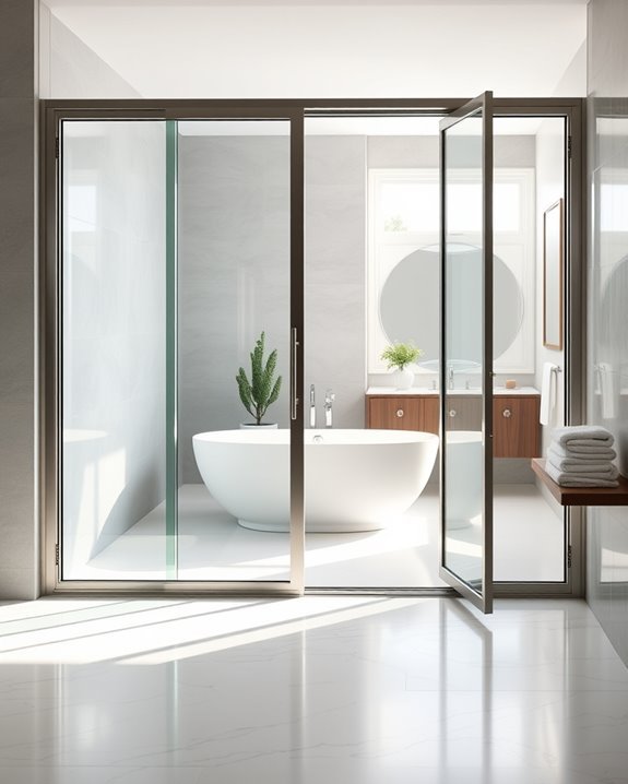 elegant double glass doors