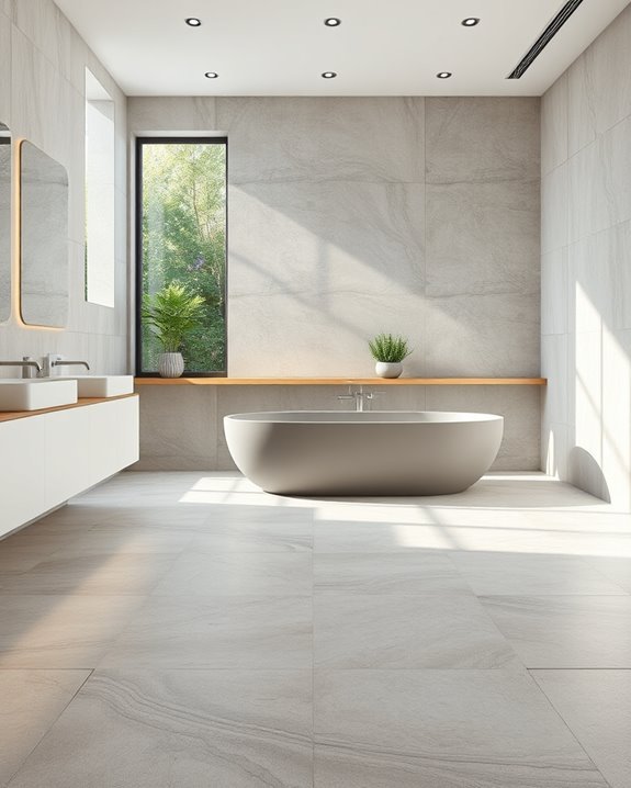 elegant durable bathroom flooring