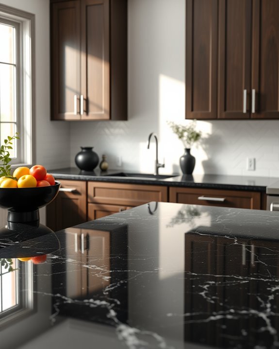 elegant durable black granite