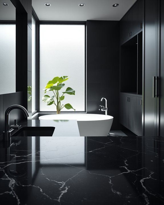 elegant durable dark stone