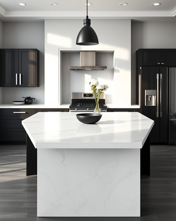 elegant durable white quartz