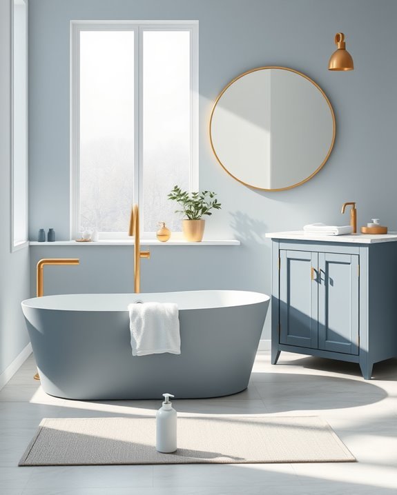 elegant dusty blue accents