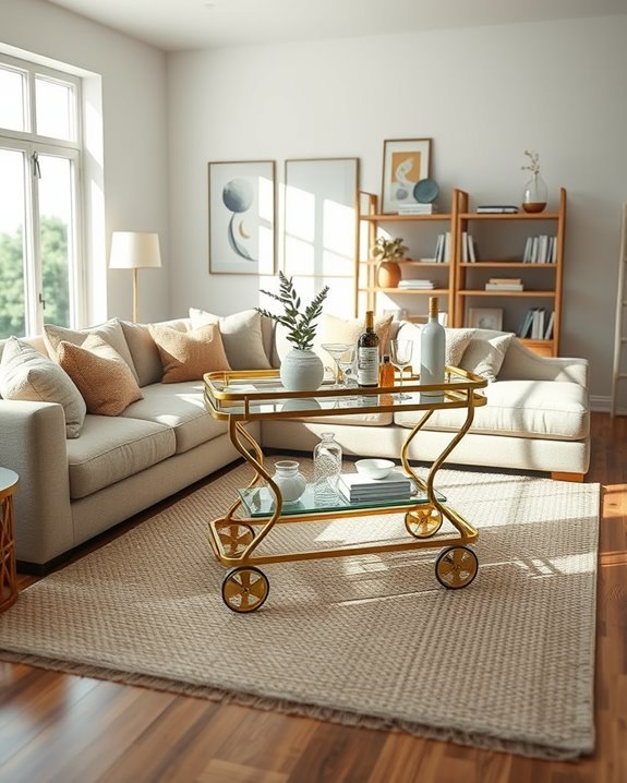 elegant entertaining with bar cart