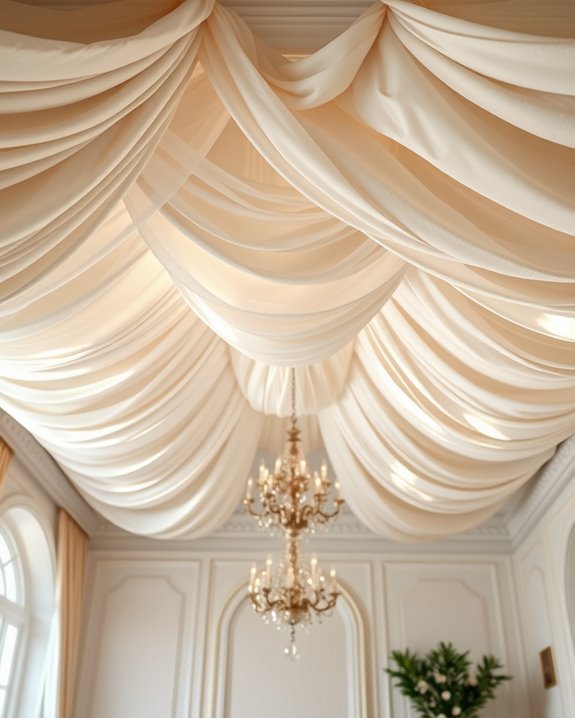 elegant fabric ceiling design