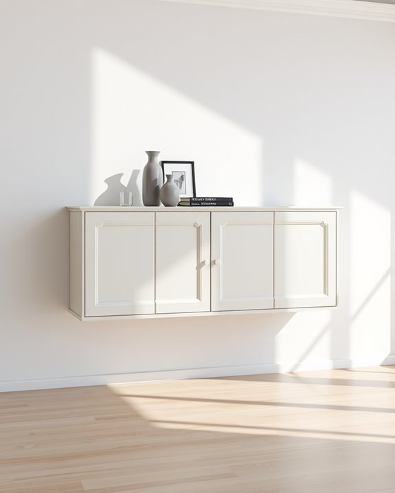 elegant floating cabinet design