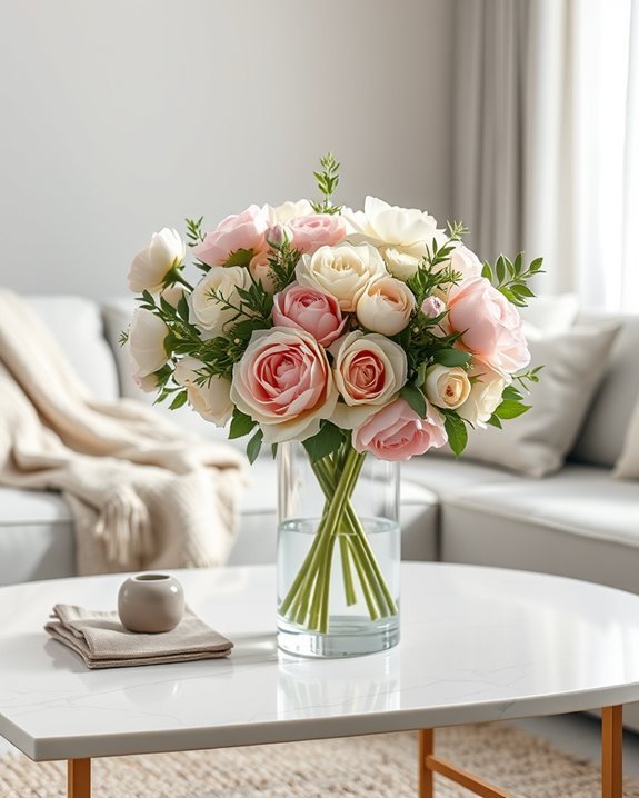 elegant floral arrangements enhance