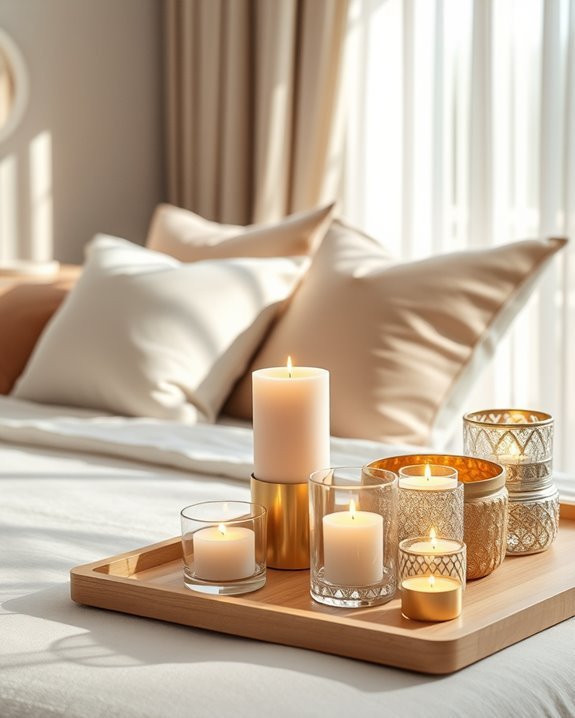 elegant floral candle decor