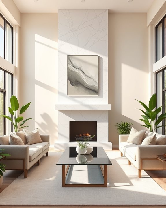 elegant focal point fireplace