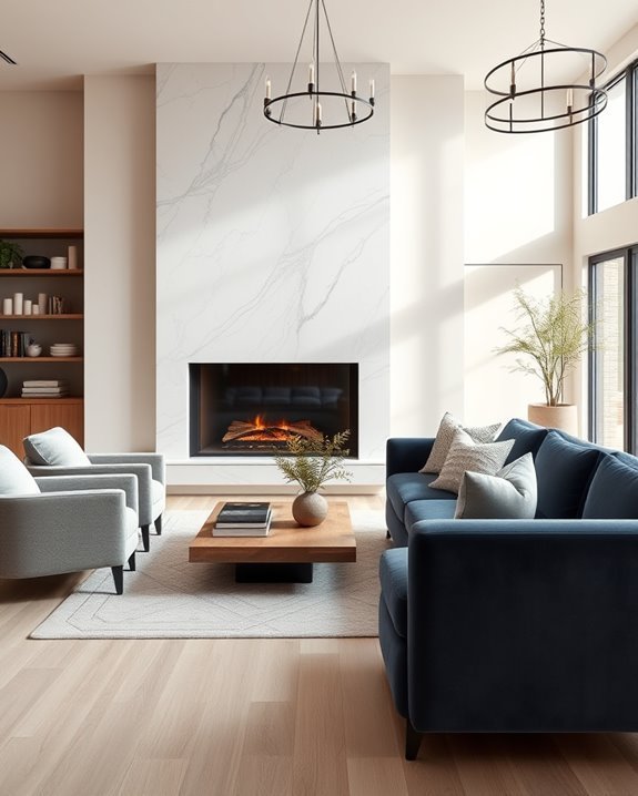 elegant focal point fireplace