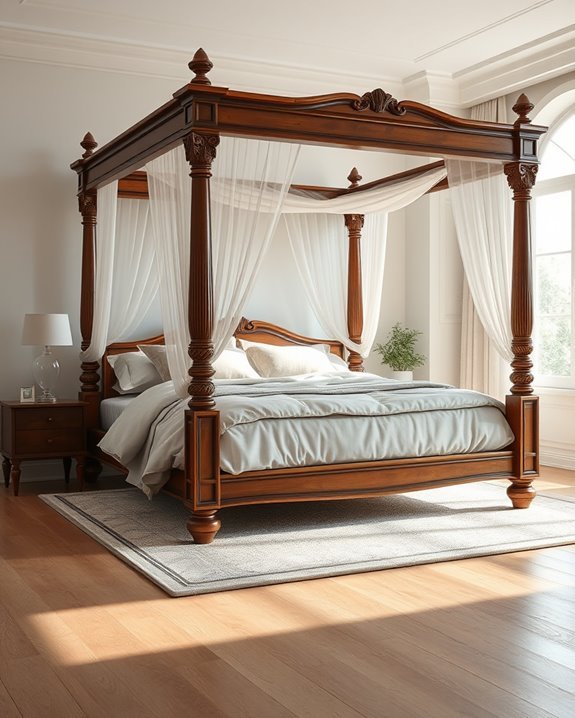 elegant four poster bed styles