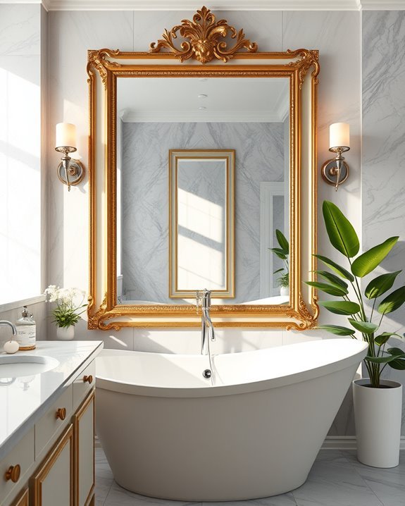 elegant framed bathroom mirrors