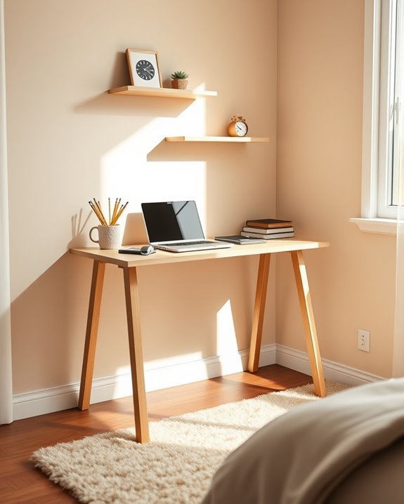 elegant functional corner workspace