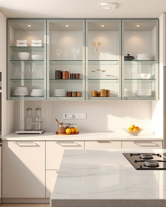 elegant glass cabinet doors
