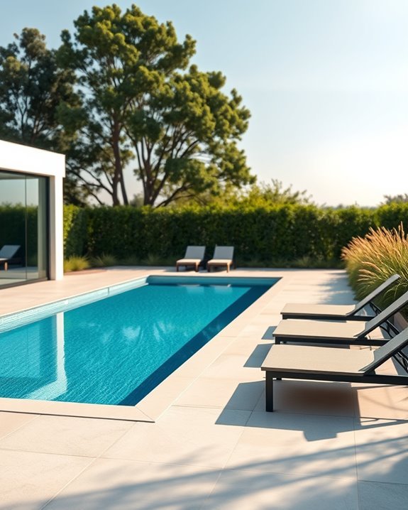 elegant glass pool fencing