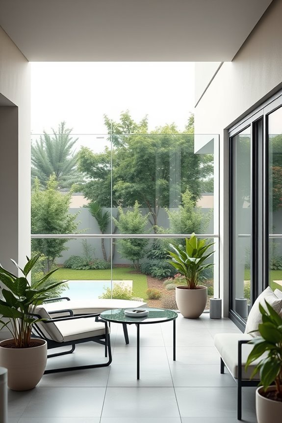 elegant glass privacy screens
