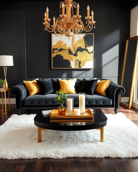 elegant gold and black