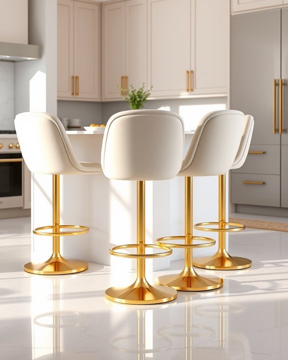 elegant gold bar stools