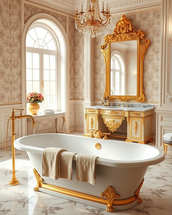 elegant gold bathroom fixtures