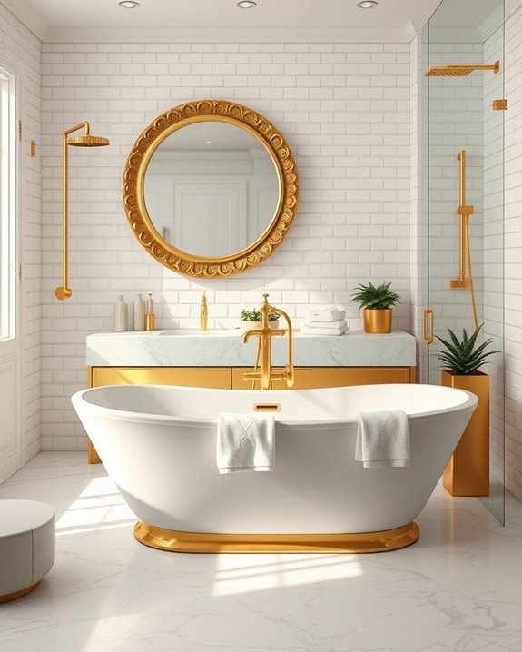 elegant gold bathroom fixtures