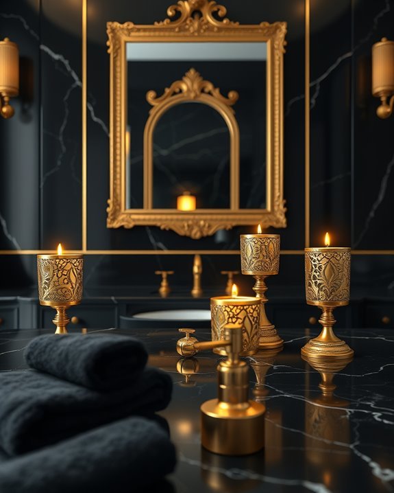 elegant gold candle holders
