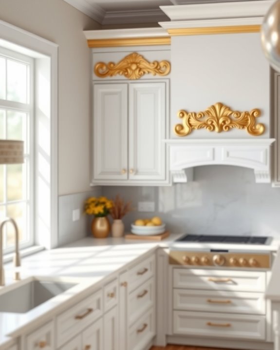 elegant gold cornice styles