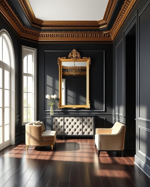 elegant gold crown molding