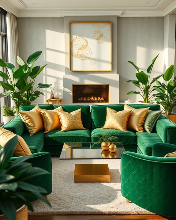 elegant gold decorative pillows