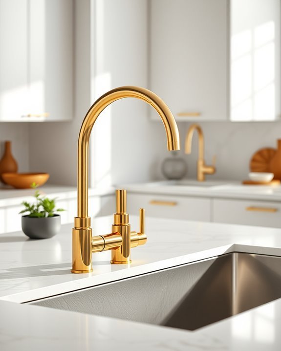 elegant gold faucet designs