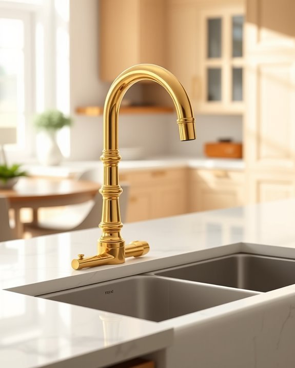 elegant gold faucet fixtures