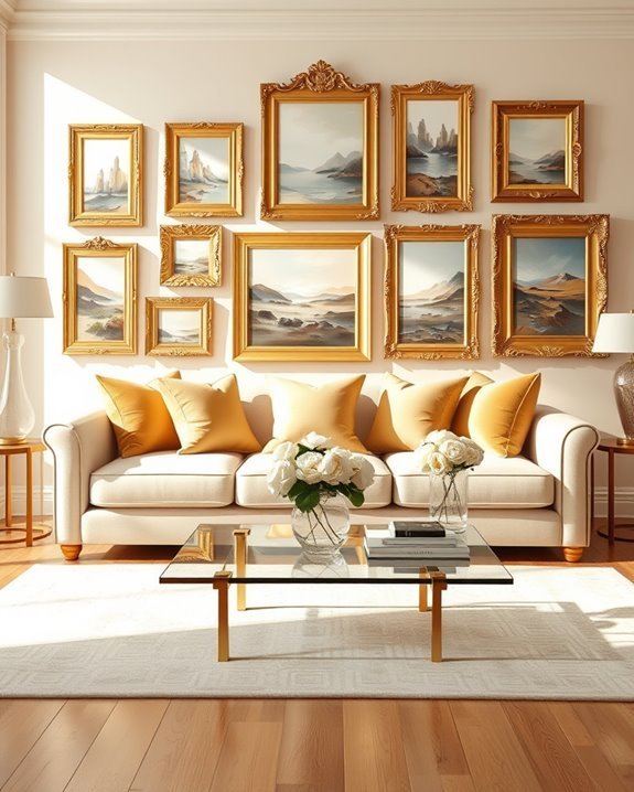 elegant gold frame decor