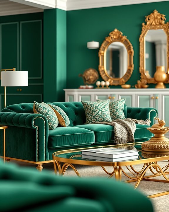 elegant gold furniture accents