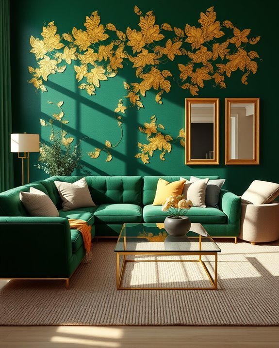 elegant gold leaf decor