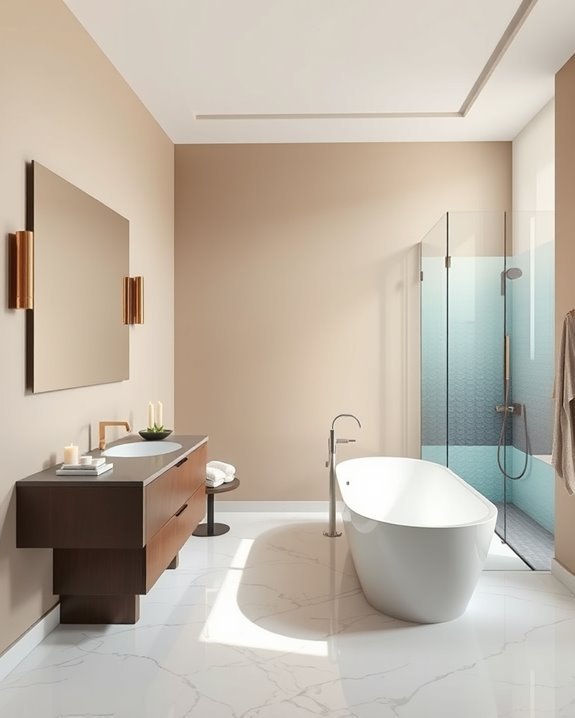 elegant gradient bathroom designs