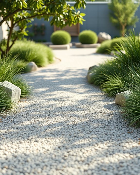 elegant gravel walkway design