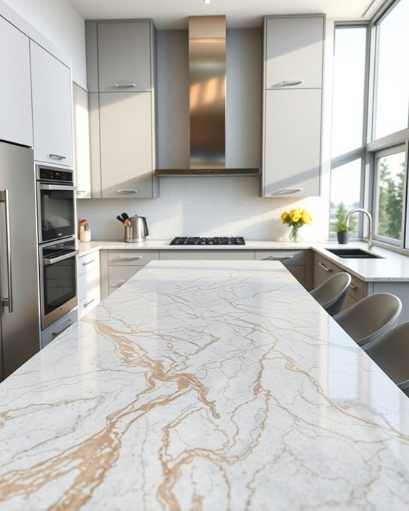 elegant gray quartz countertops