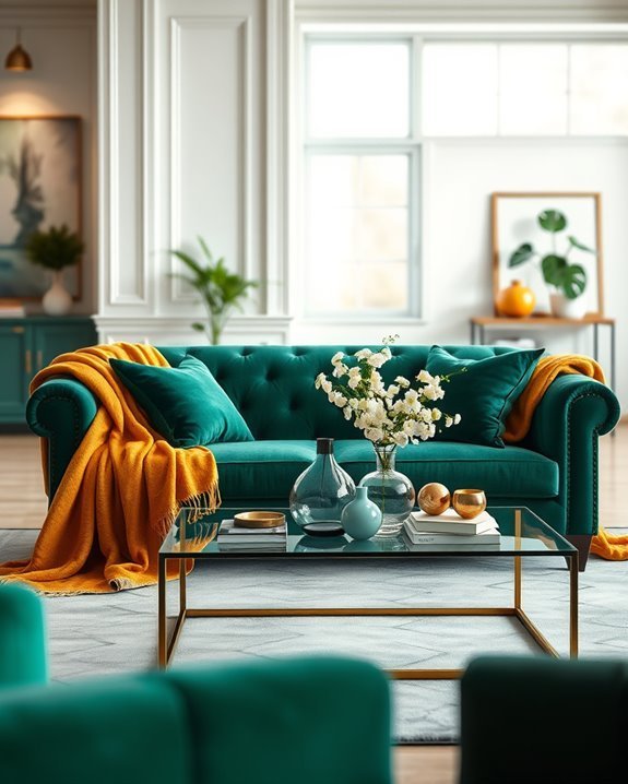 elegant green and gold