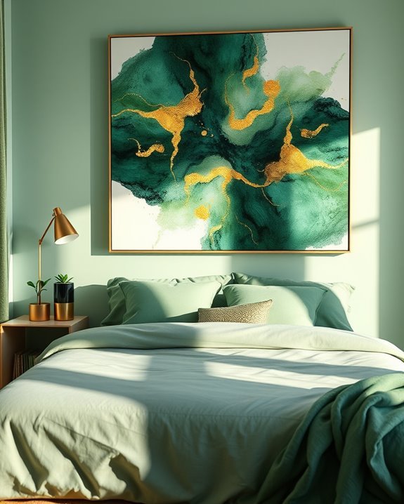 elegant green and gold
