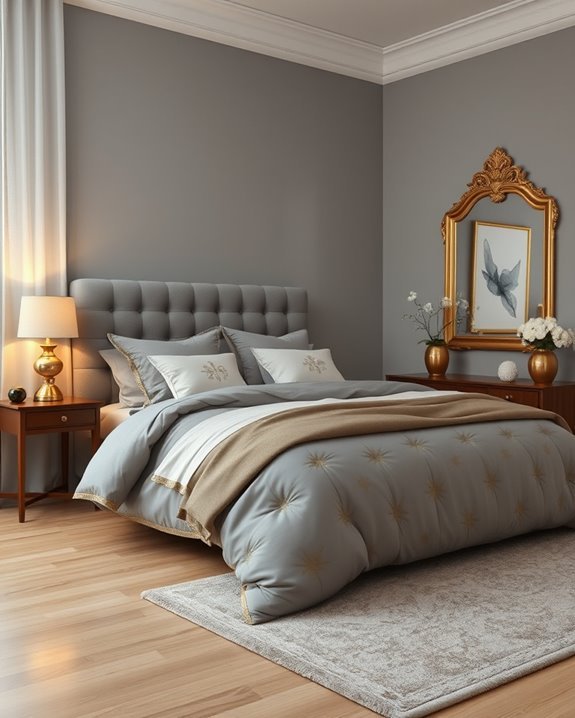 elegant grey and gold